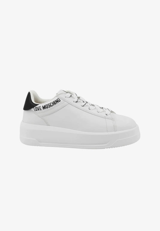 LOVE MOSCHINO - Sneakers Vera Pelle Bianca