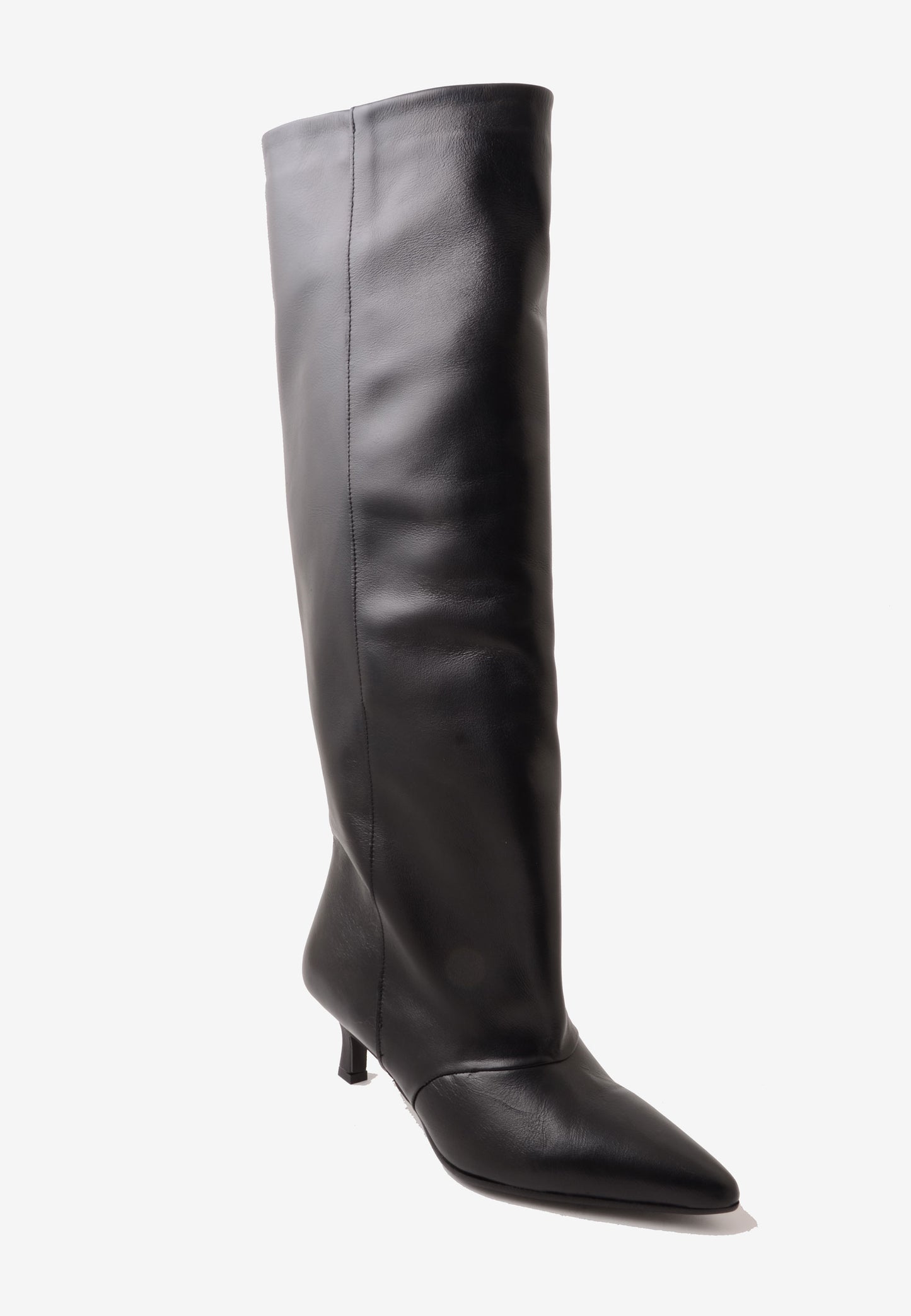 DIVINE FOLLIE - Stivale Alto Tacco Basso Nero