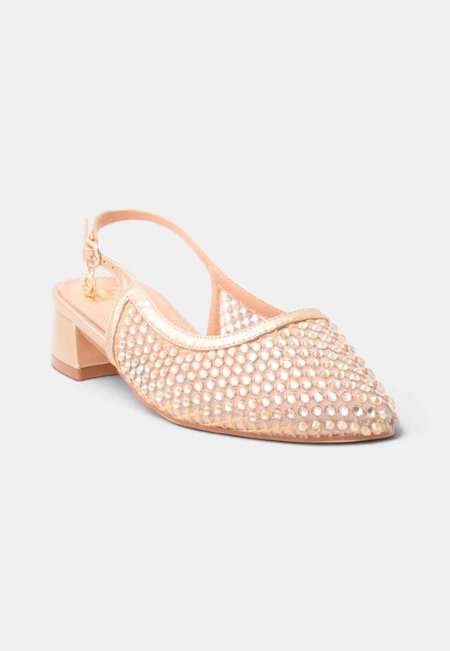 GOLD&GOLD - Slingback Strass Oro