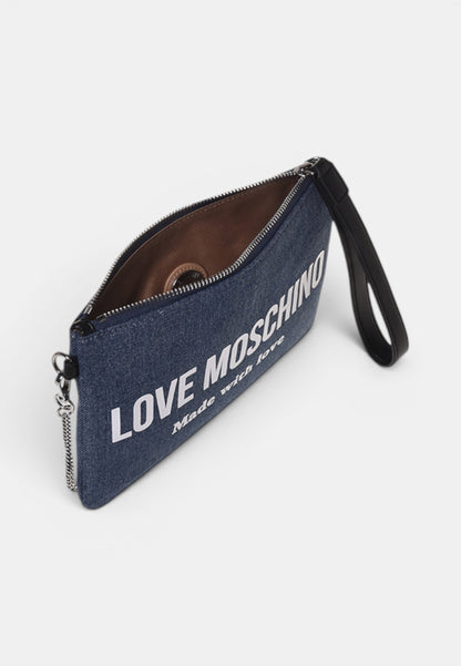 LOVE MOSCHINO - Pochette Signature In Denim