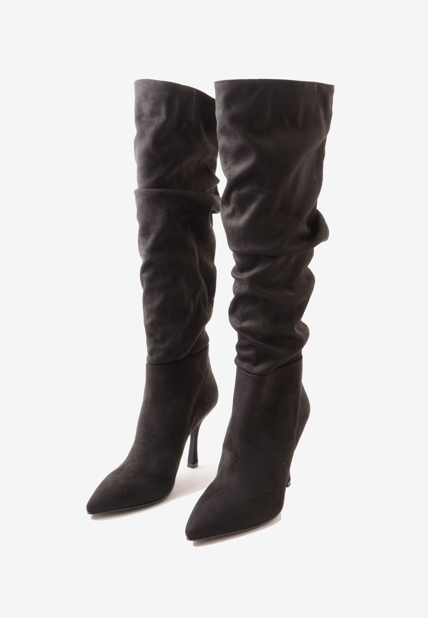 DIVINE FOLLIE - Stivale Camoscio Calza Nero