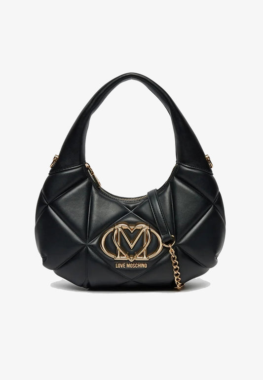 LOVE MOSCHINO - Hobo Bag Embossed Nero