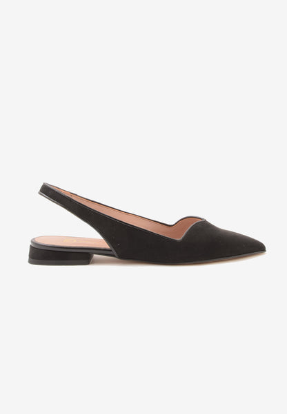 DIVINE FOLLIE - Slingback Camoscio Nero