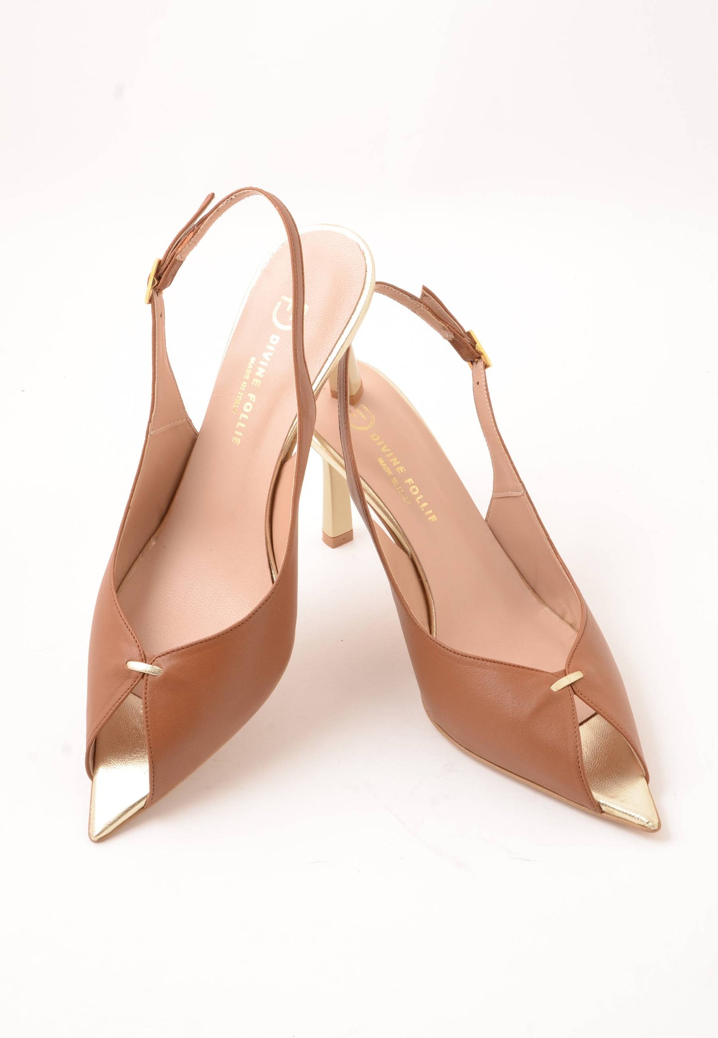 DIVINE FOLLIE - Slingback Nappa Cuoio