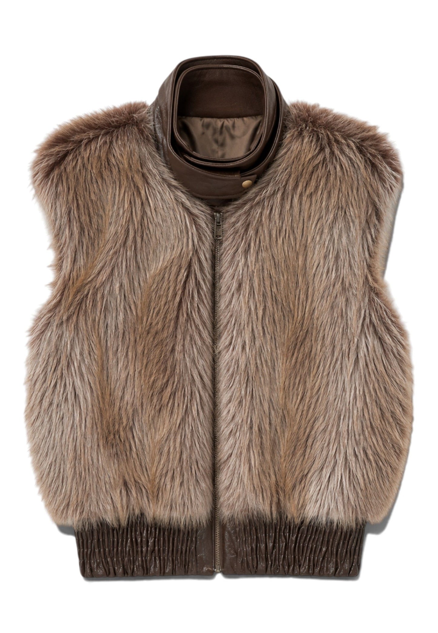 MOTEL - Gilet Ecopelliccia Cuoio