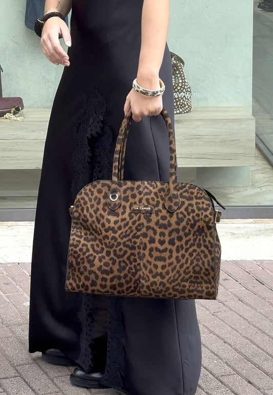 LA CARRIE - Shopping Bag Animalier Leopardato