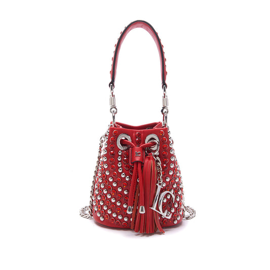 Secchiello Donna La Carrie Mirror Medium Bucket Synthetic Red 122M-ES-112-SYN