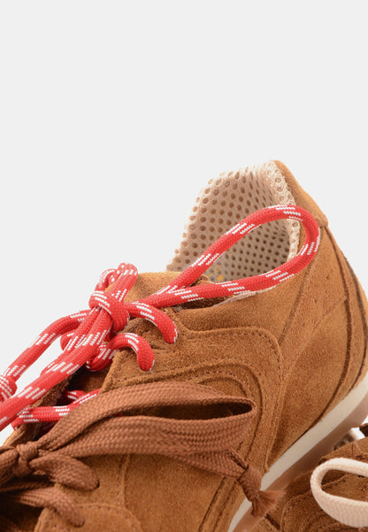 DIVINE FOLLIE - Sneakers in suede Cuoio