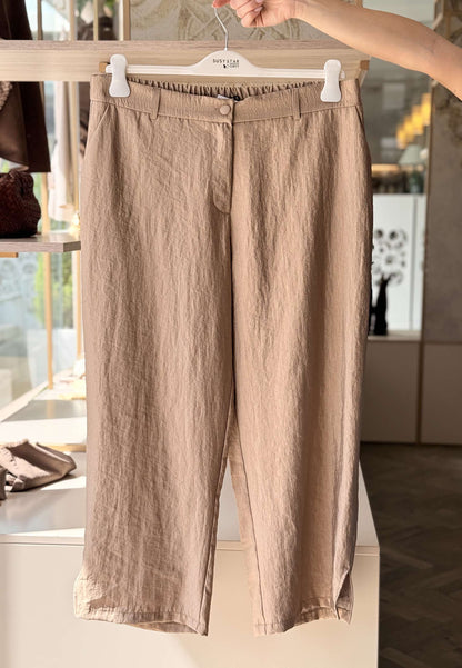 SUSY STAR CURVY - Pantalone Zampetta Beige