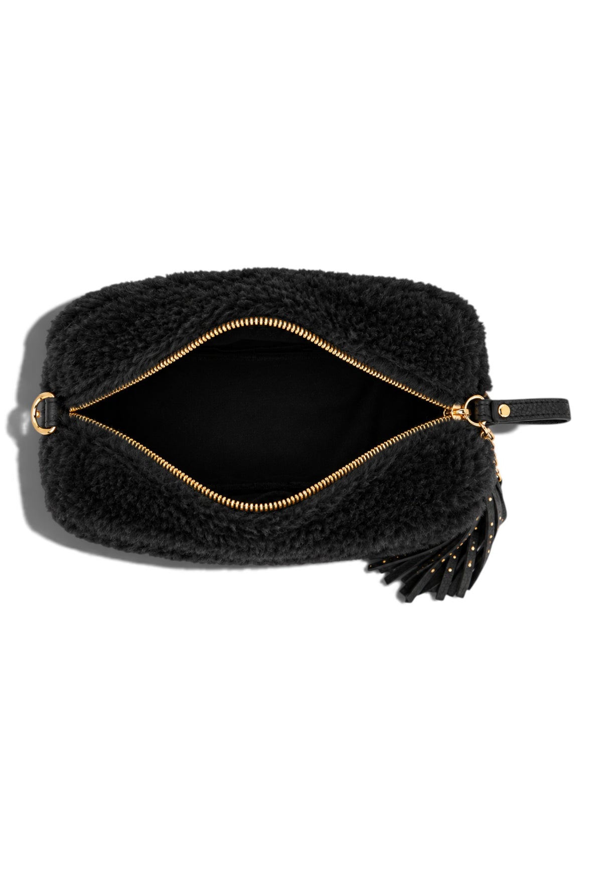 LA CARRIE - Borsa A Tracolla TEDDY ECO FUR Nero