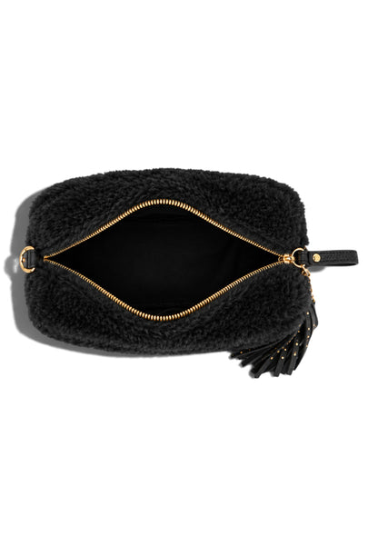 LA CARRIE - Borsa A Tracolla TEDDY ECO FUR Nero