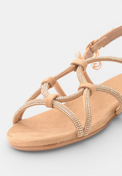 GOLD&GOLD - Sandalo Multi strass Oro