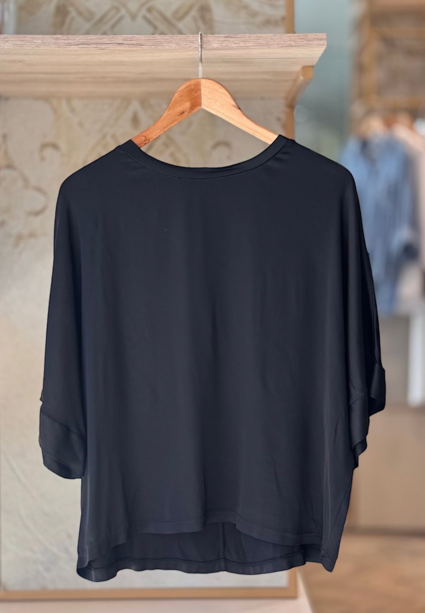MOTEL - T-shirt Viscosa Nero