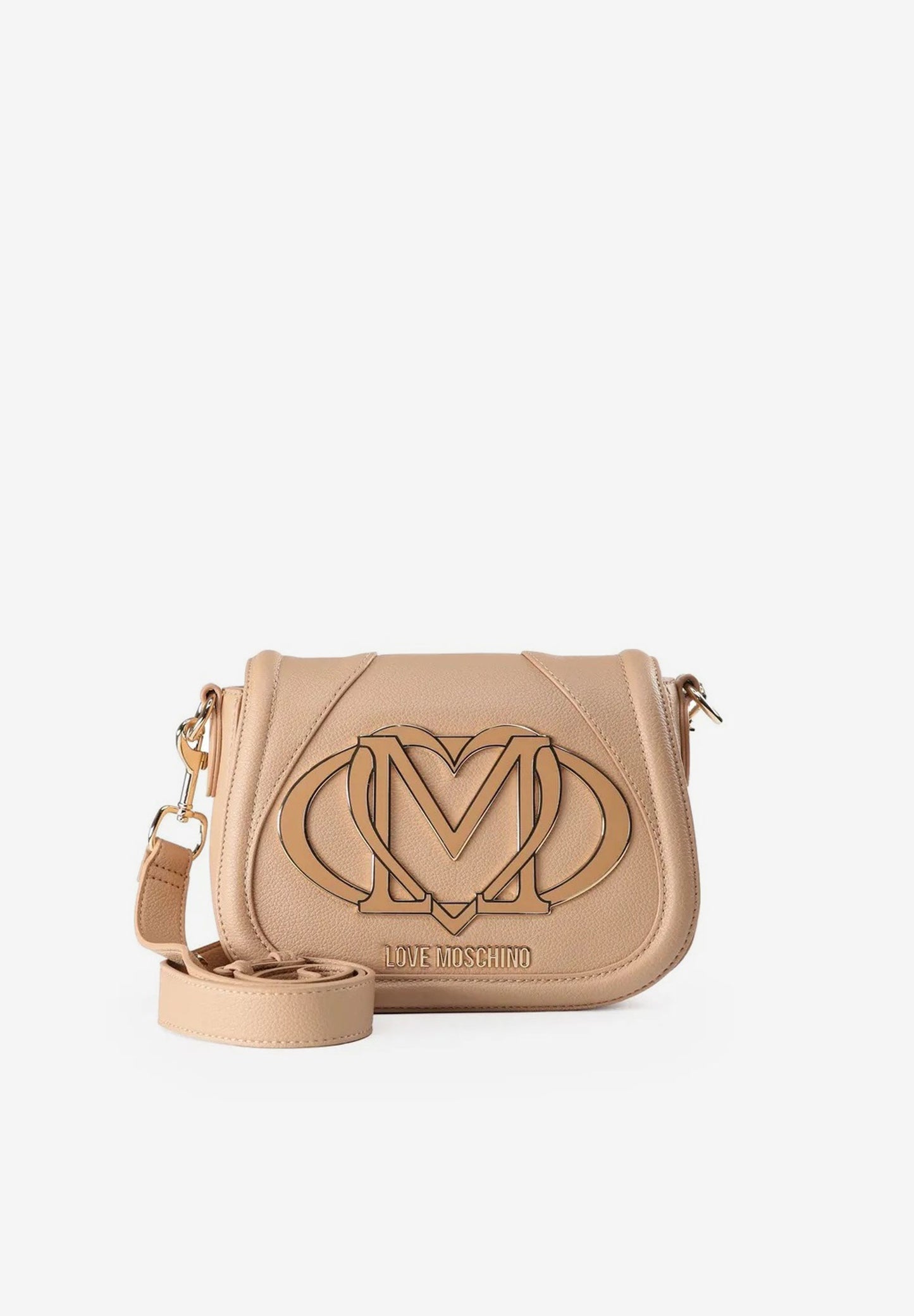 LOVE MOSCHINO - Borsa A Spalla Maxi Logo Beige