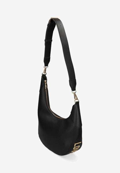 LOVE MOSCHINO - Borsa a Spalla Nero Lettering Oro