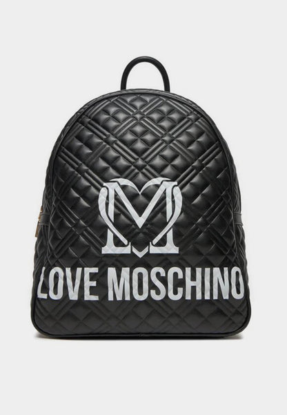 LOVE MOSCHINO - Zaino Logo Quilt Nero