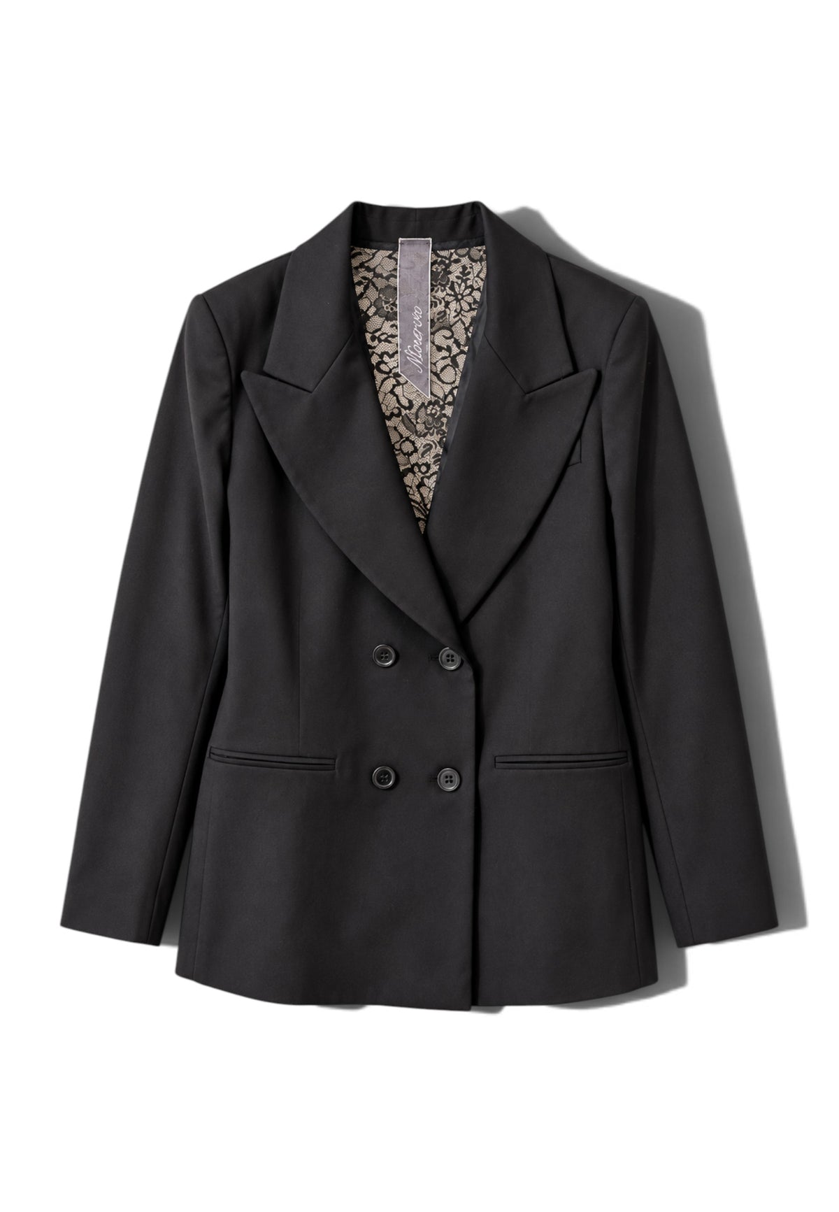 MINERVA - Blazer In Pizzo Nero