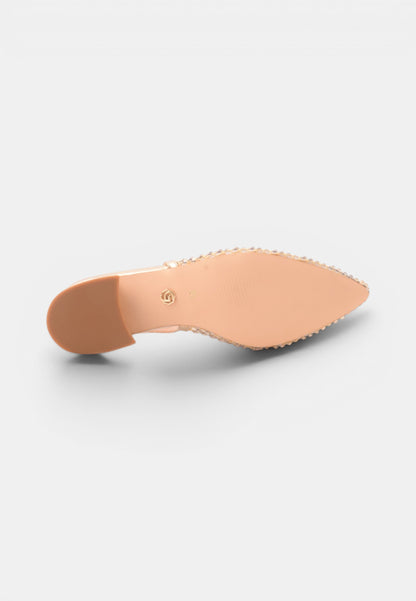 GOLD&GOLD - Slingback Strass Oro