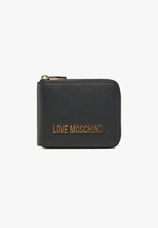 LOVE MOSCHINO - Portafoglio Zip Around Piccolo Nero