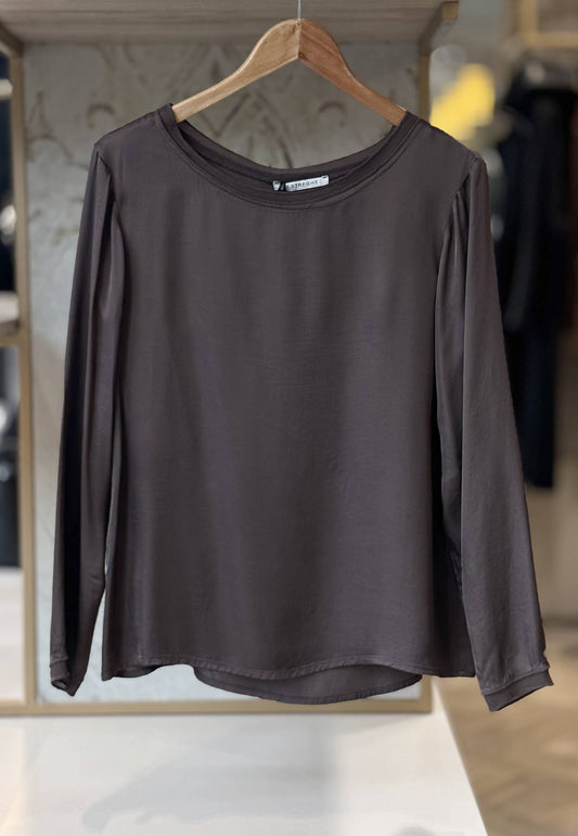 LE STREGHE - Blusa In Viscosa Moro