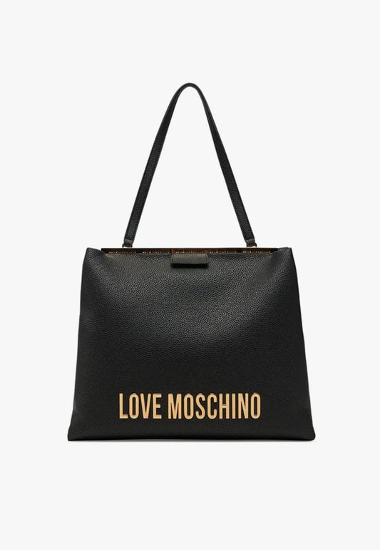 LOVE MOSCHINO - Borsa A Spalla Lettering Grande Nero