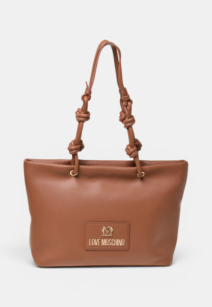 LOVE MOSCHINO - Shopping Bag Nodo Cuoio