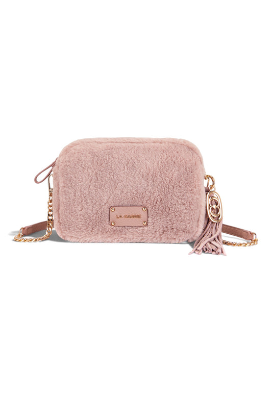 LA CARRIE - Borsa A Tracolla TEDDY ECO FUR Rosa