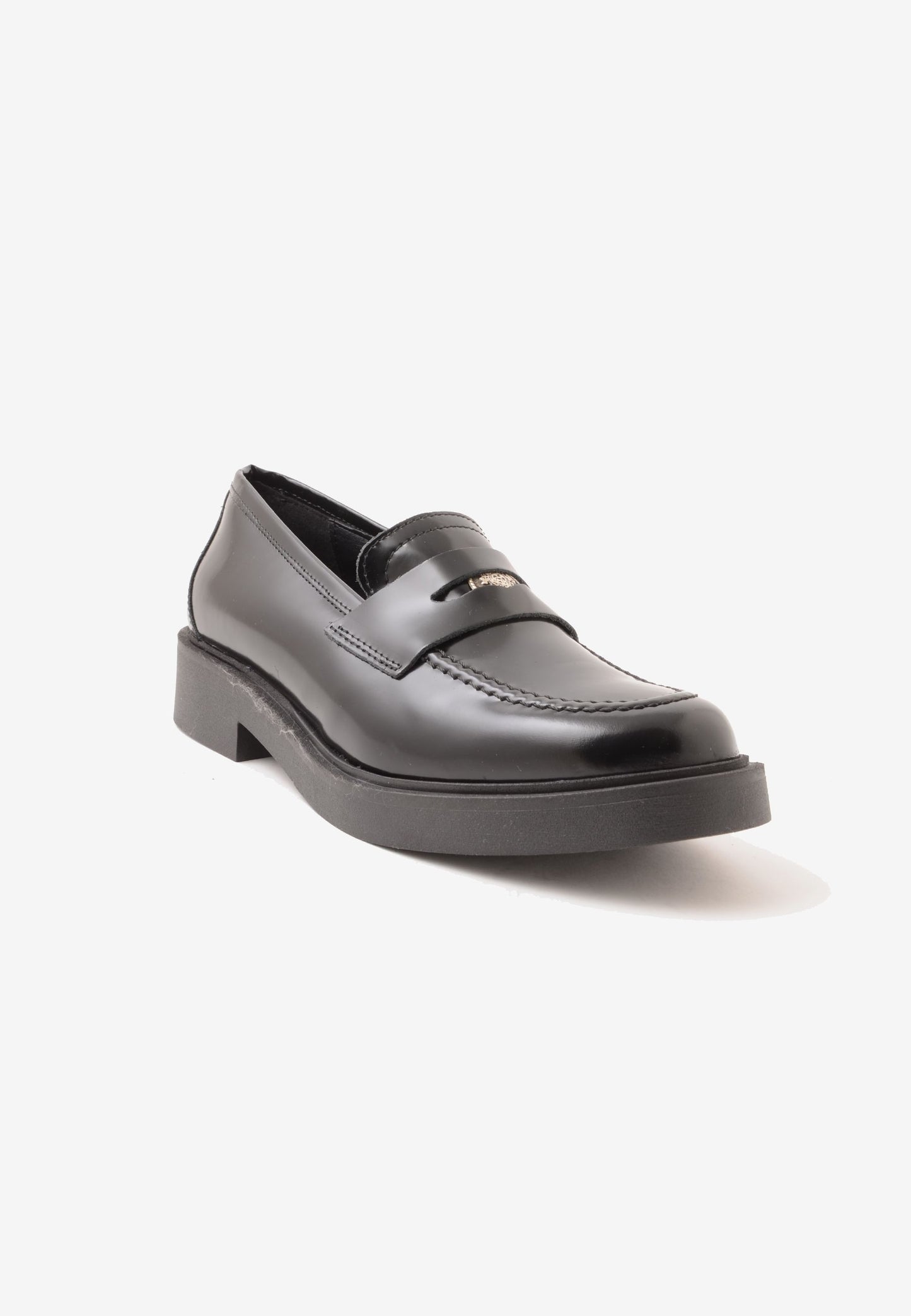DIVINE FOLLIE - Mocassino In Pelle Spazzolata Nero