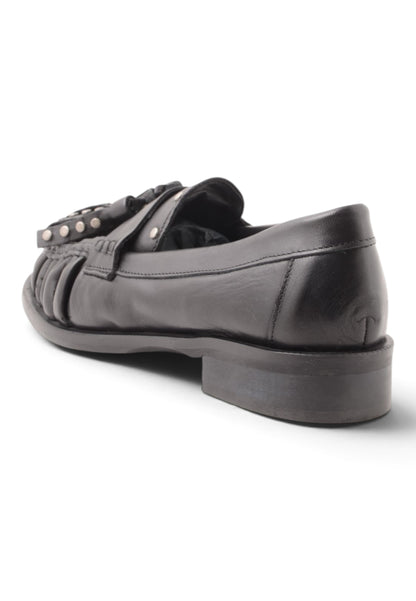 DIVINE FOLLIE - Mocassino In Vera Pelle Nero