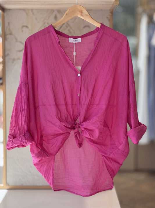 MOTEL - Camicia Mussola Magenta
