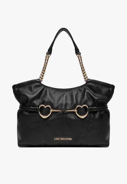 LOVE MOSCHINO - Shopping Bag Double Love Nero