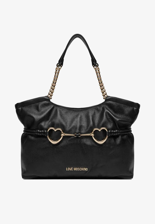 LOVE MOSCHINO - Shopping Bag Double Love Nero