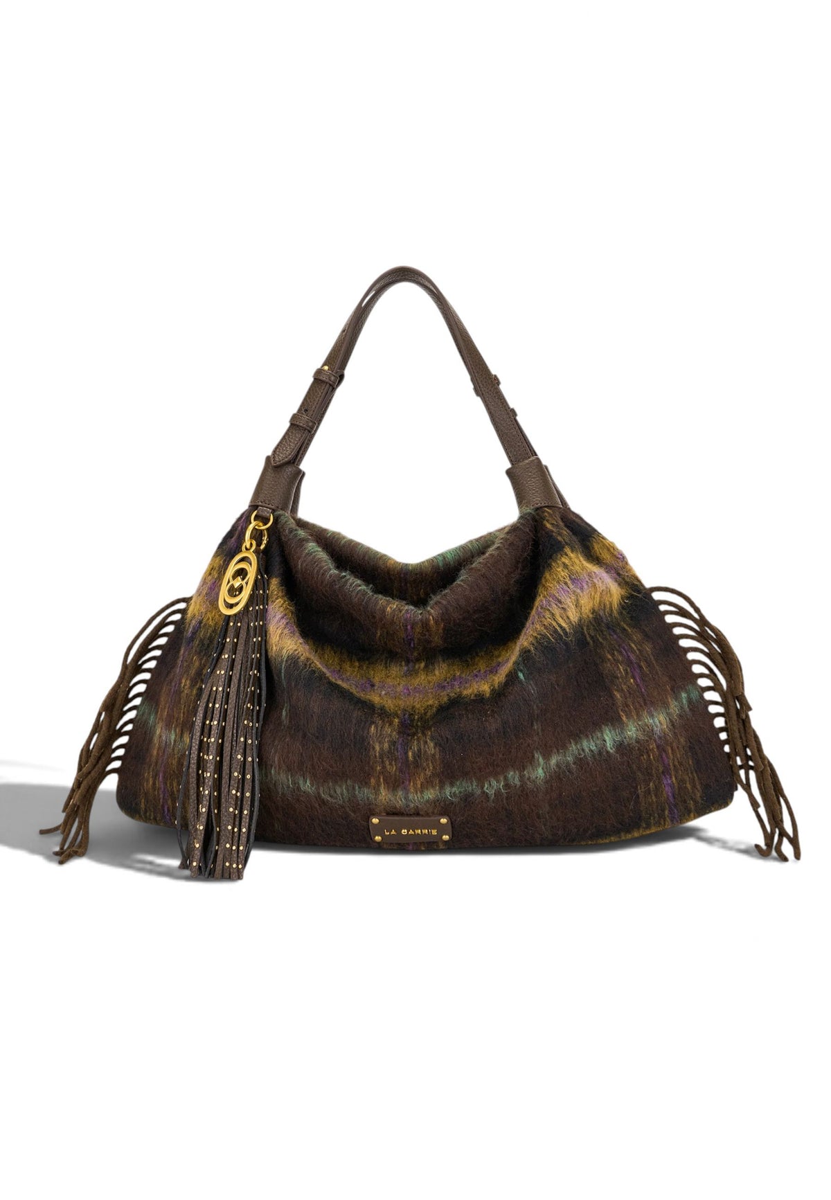 LA CARRIE - Borsa Shopper Kerala Tartan Marrone