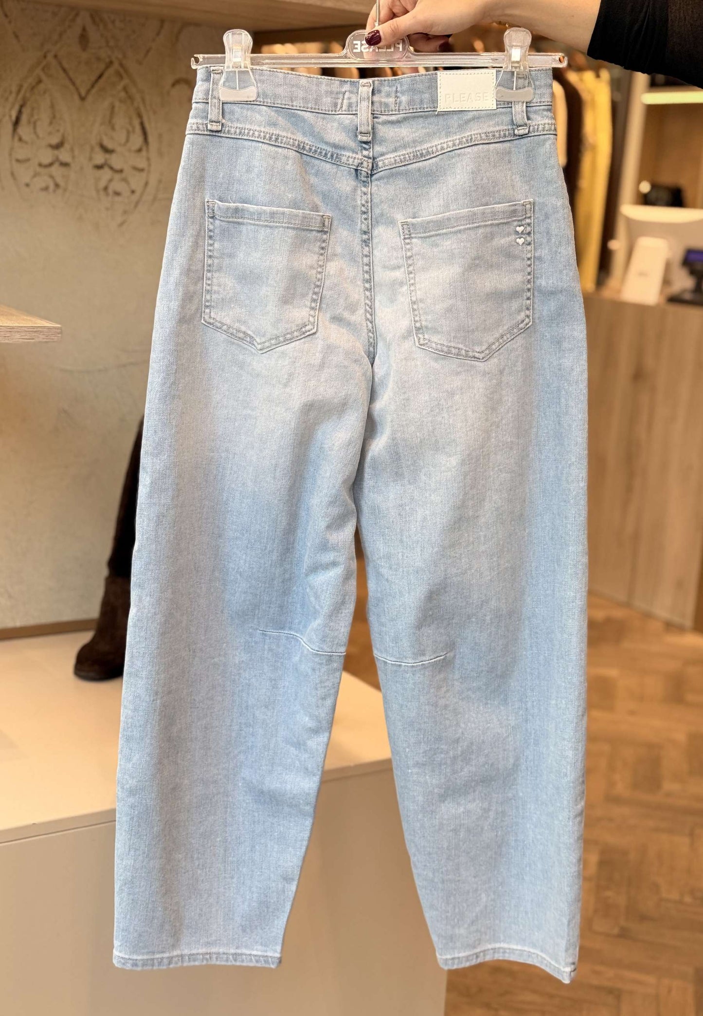 PLEASE - Jeans Baloon Blu Denim Chiaro