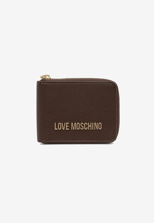 LOVE MOSCHINO - Portafoglio Piccolo Zip Around Moro