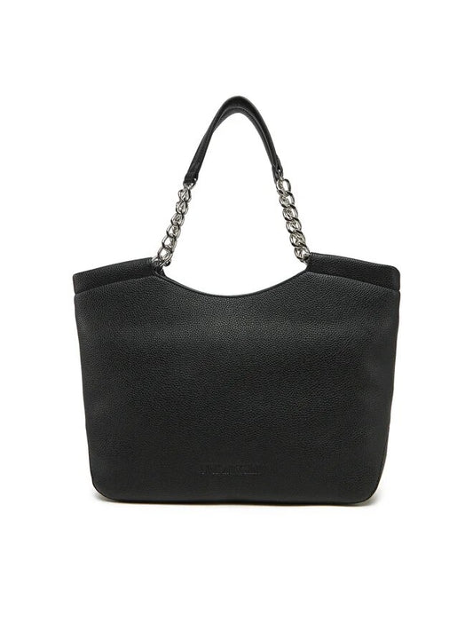 LOVE MOSCHINO - Shopping Bag Lettering Nero Silver