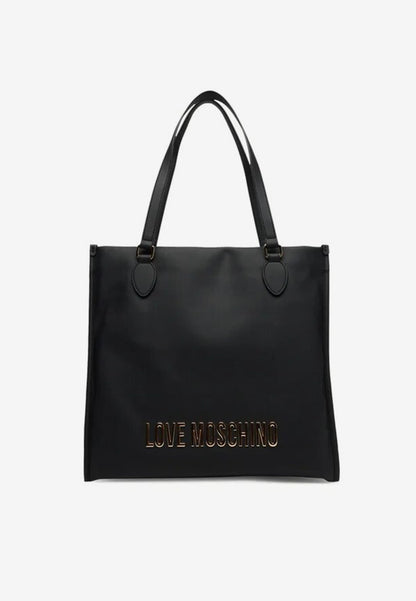 LOVE MOSCHINO - Shopping Bag Soft Touch Nero