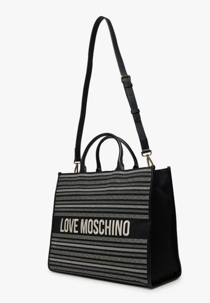 LOVE MOSCHINO - Shopping Bag Canvas Nero