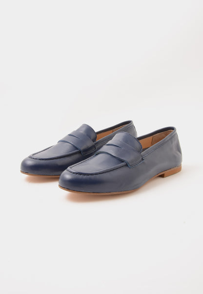 DIVINE FOLLIE - Mocassino In Nappa Blu