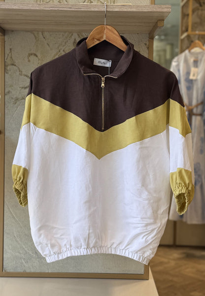 MOTEL - Maglia Geometric Cioccolato