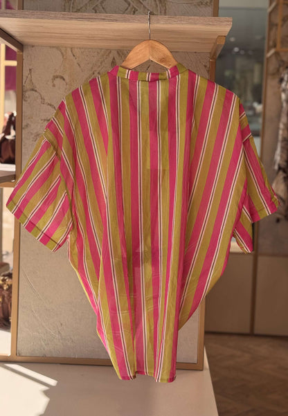 MOTEL - Camicia A Righe Multicolor