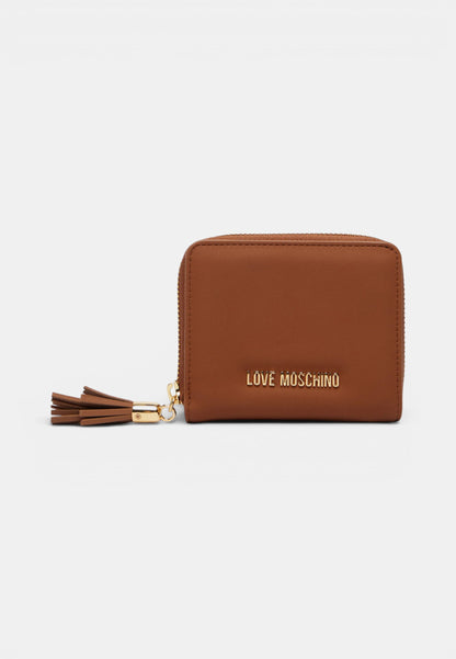LOVE MOSCHINO - Portafoglio Piccolo Zip Around Cuoio