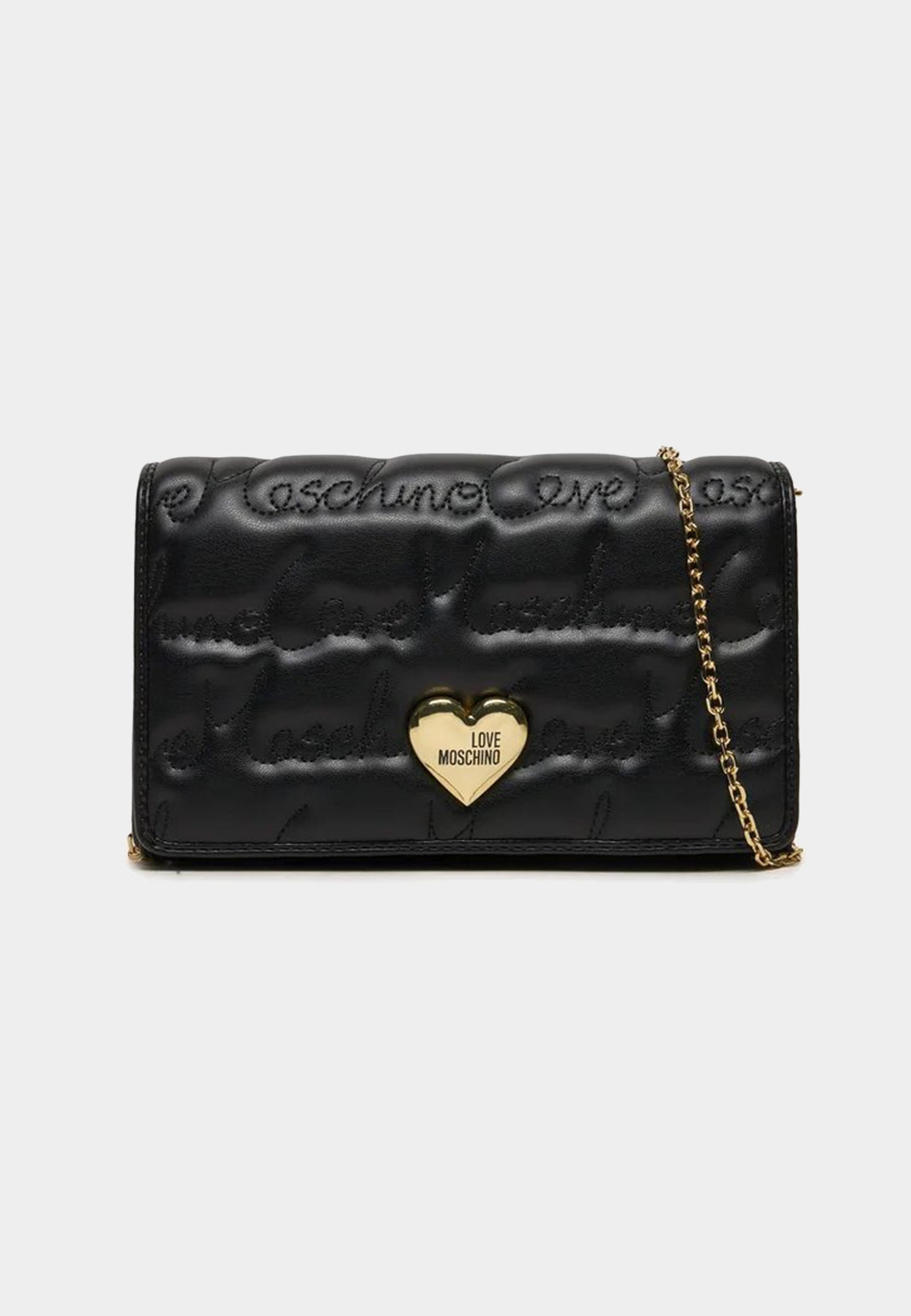 LOVE MOSCHINO – Schwarze Umhängetasche „Love Writing“.