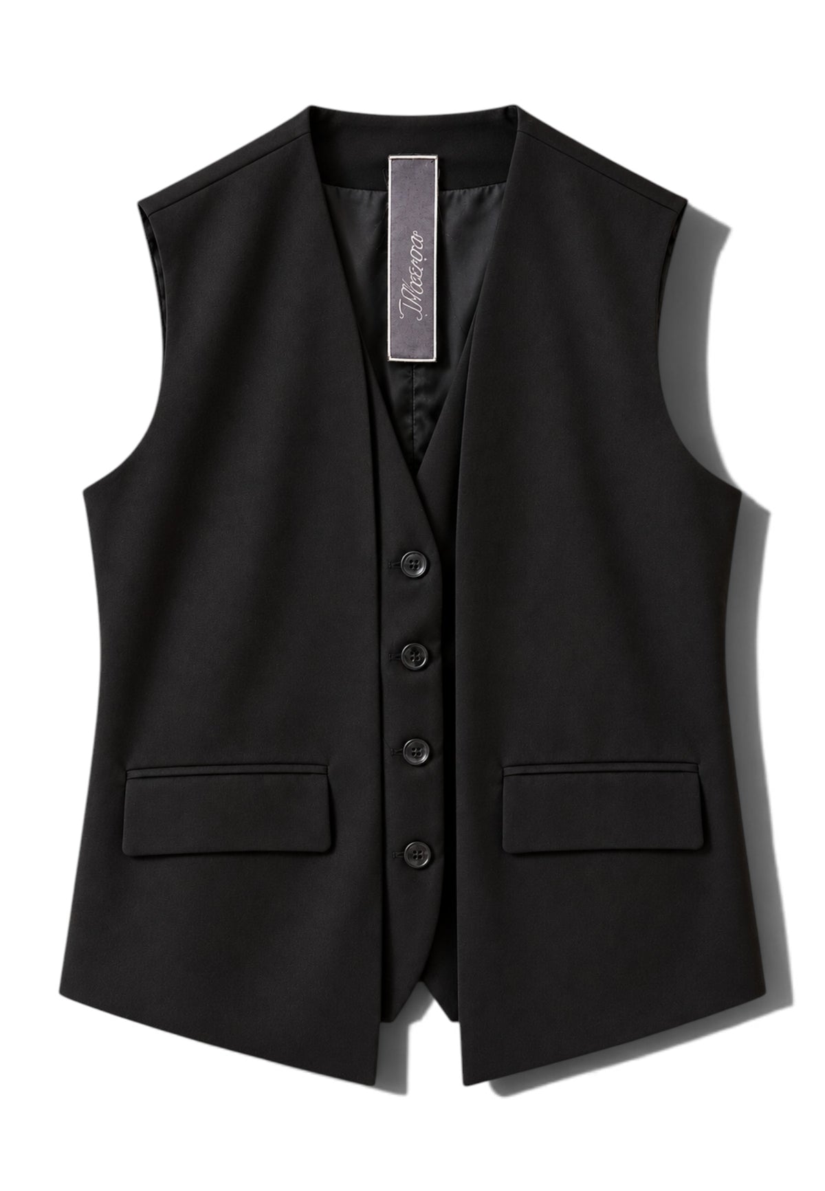 MINERVA - Gilet Doppio Petto Nero