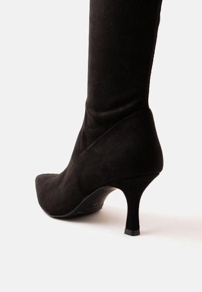 DIVINE FOLLIE - Stivale Al Ginocchio Camoscio Nero