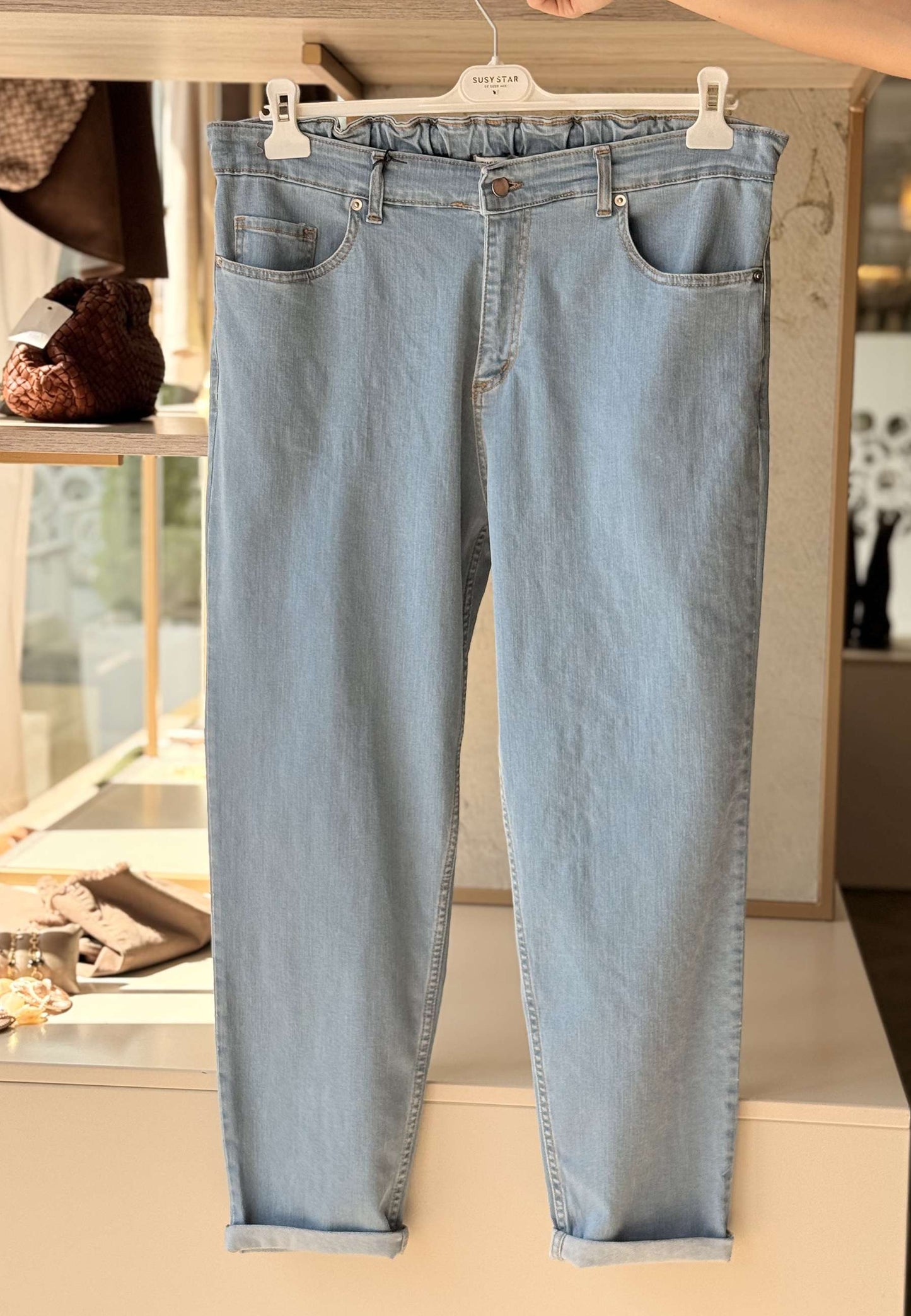 SUSY STAR CURVY - Jeans Skinny Denim Chiaro