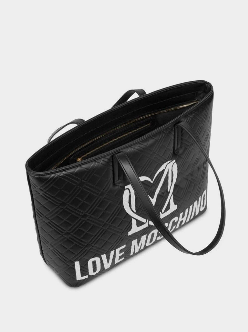 LOVE MOSCHINO - Borsa A Spalla Quilt Nero