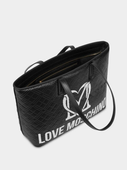 LOVE MOSCHINO - Borsa A Spalla Quilt Nero