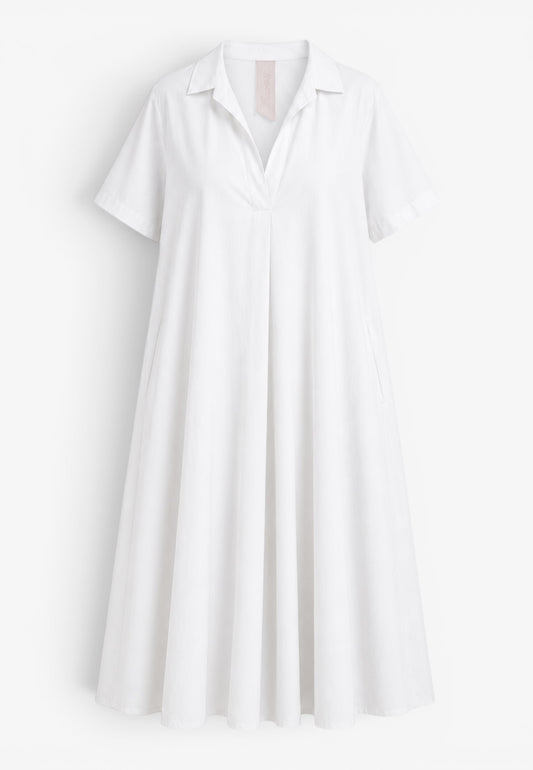 MINERVA - Abito Maxi Chemisier Bianco