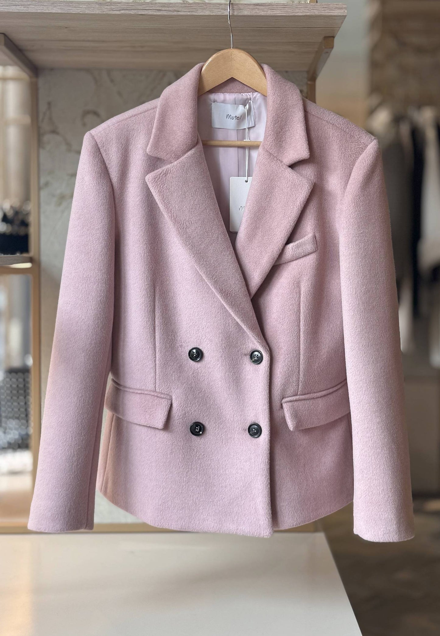 MOTEL - Cappottino Blazer Rosa